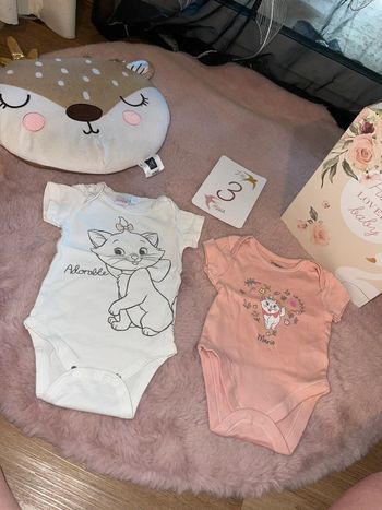Lot de 2 body Marie Disney 3 mois MC