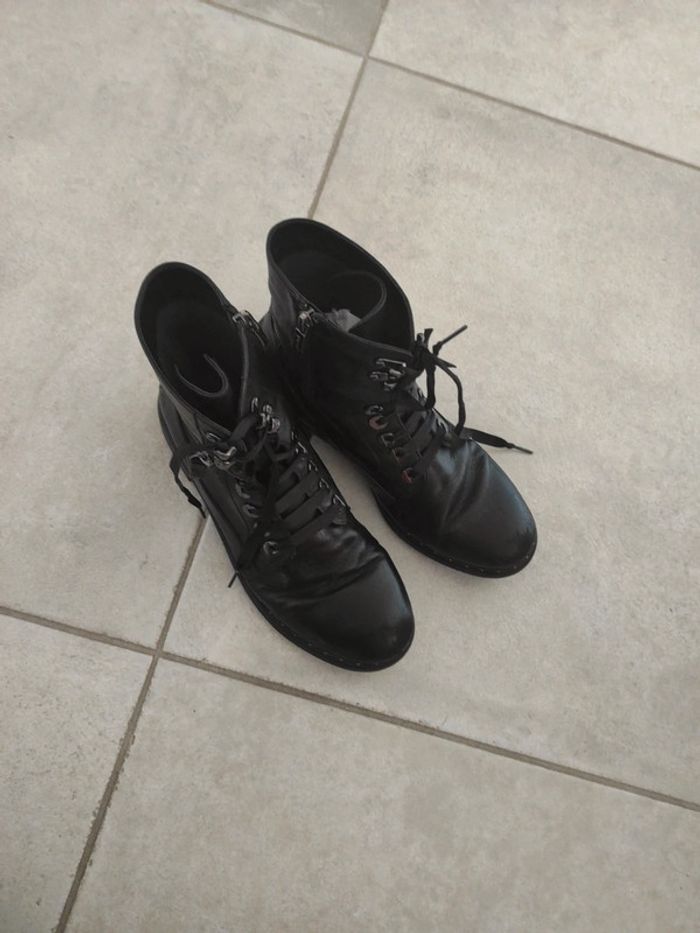 Bottines en cuir regarde le ciel 40 - photo numéro 2