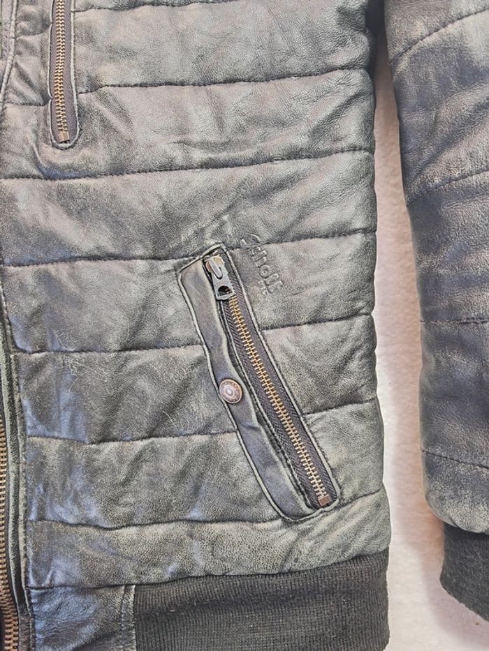 Blouson en cuir matelassé Schott NYC taille S - photo numéro 2