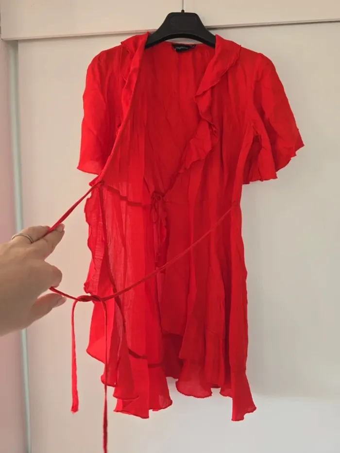 Robe portefeuille rouge - photo numéro 3