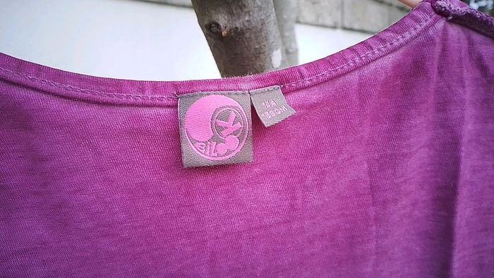 Tee-shirt imprimé couleur rose foncé - photo numéro 11