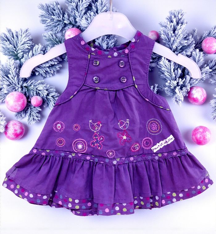 ORCHESTRA - LOT 6P BÉBÉ FILLE MÊME COLLECTION AVEC BRODERIES FLEURS & OISEAUX 1M - photo numéro 6