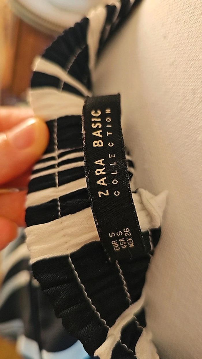 Pantalon fluide Zara rayée S - photo numéro 3