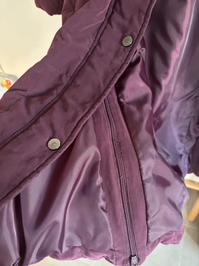 Manteau long aubergine prune taille 38 / M - photo numéro 7