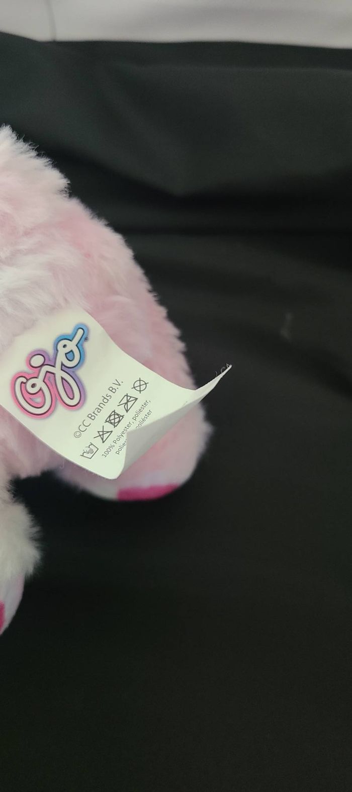 Peluche Ojo aux yeux pailletés BLANC / ROSE - photo numéro 2