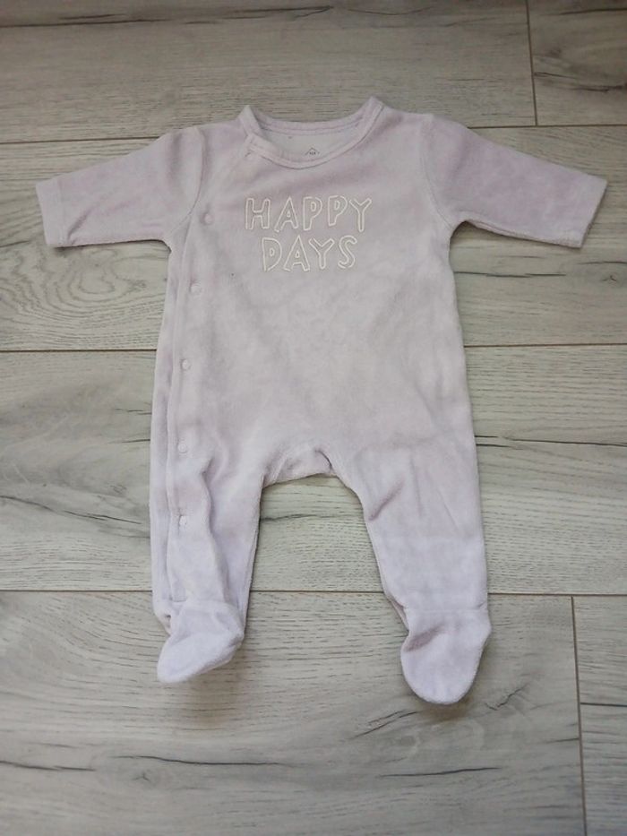 Pyjama velour ~ Tex ~ 1mois
