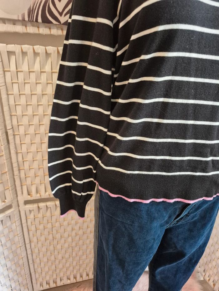 💕Jolie pull Vero moda rayé noir et blanc femme TXl / 42 💕 - photo numéro 6