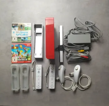 Console Nintendo Wii Rouge Rétrocompatible – Édition 25e Anniversaire