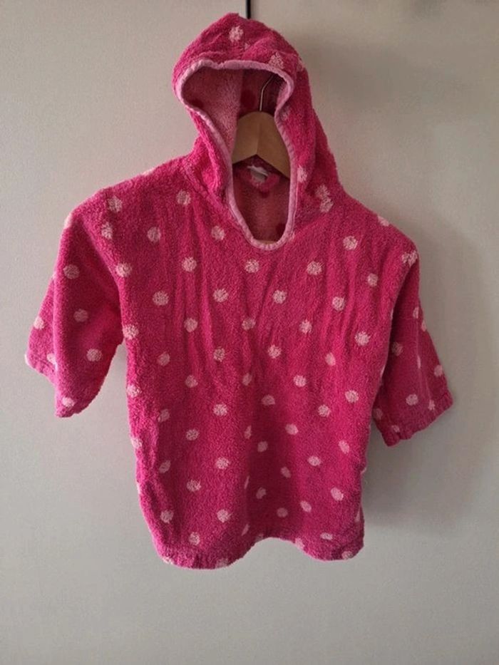 Poncho éponge bain piscine rose Vertbaudet 4 ans
