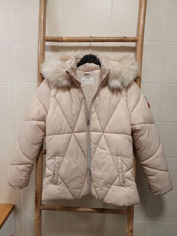 Magnifique doudoune bien chaude intérieur fourré polaire à capuche fourrure Tape à l'œil 14 ans