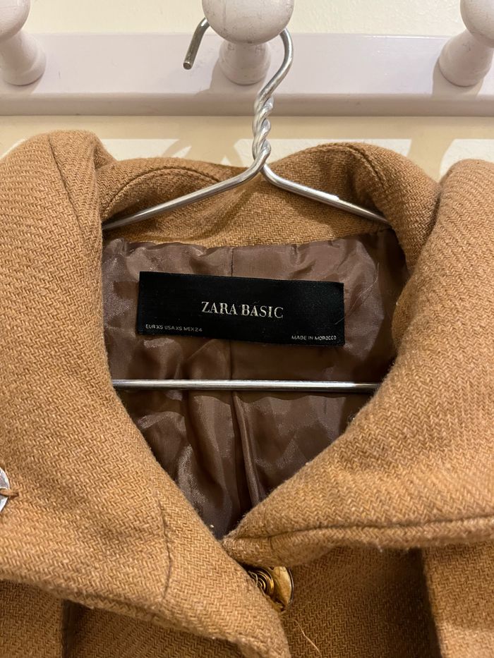 Veste manteau camel zara basic taille XS/34 - photo numéro 2