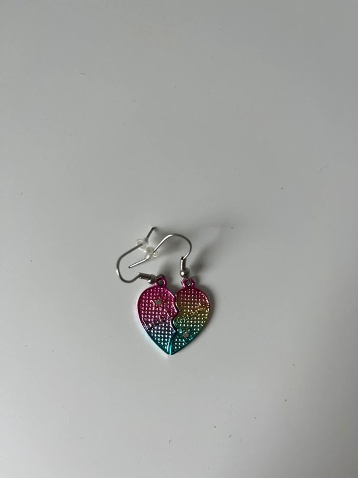 boucles d’oreilles coeur best friends - photo numéro 2
