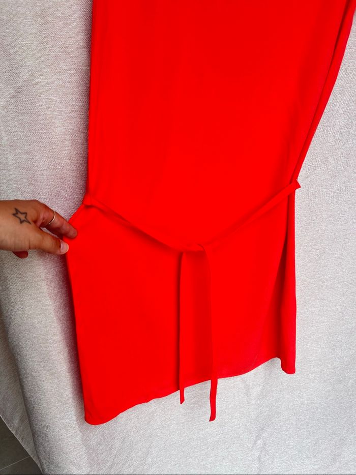 Robe d’été corail dos en dentelle taille 36 - photo numéro 3