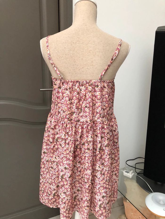 Robe été taille 36 rose blanc impeccable - photo numéro 3