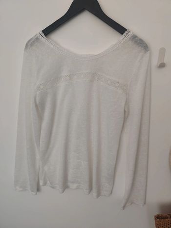 Top en transparence blanc L Grace et Mila dos ouvert