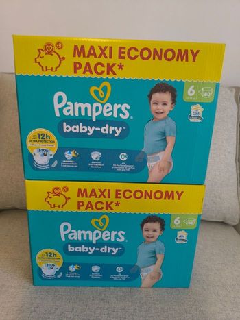 Pampers Baby dry T6 - 2*80 couches