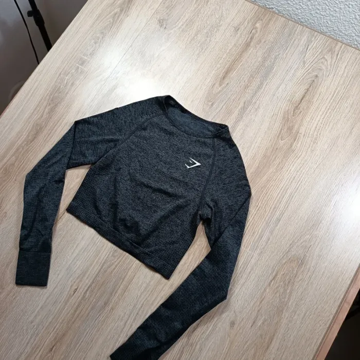 Hauts gymshark femme s gris foncé manches longues - photo numéro 2