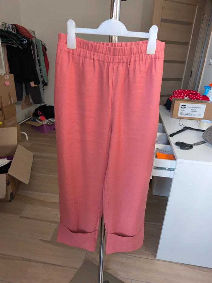 Pantalon femme -rose- chinos - photo numéro 2