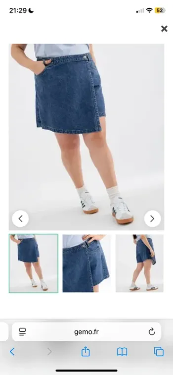 Jupe short en jean