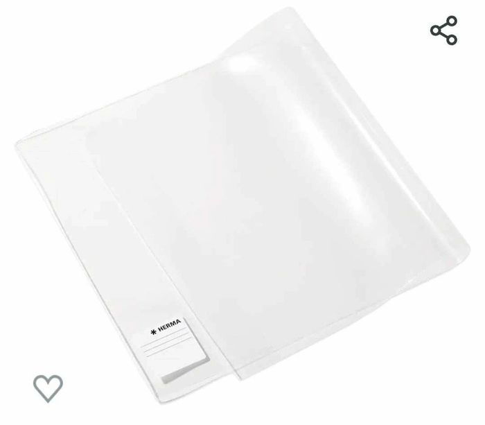 Lot de 2 protège cahier transparent