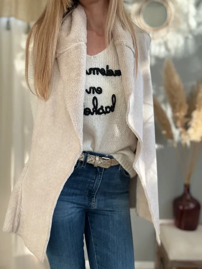 Veste sans manche toute douce ! Taille unique - photo numéro 5
