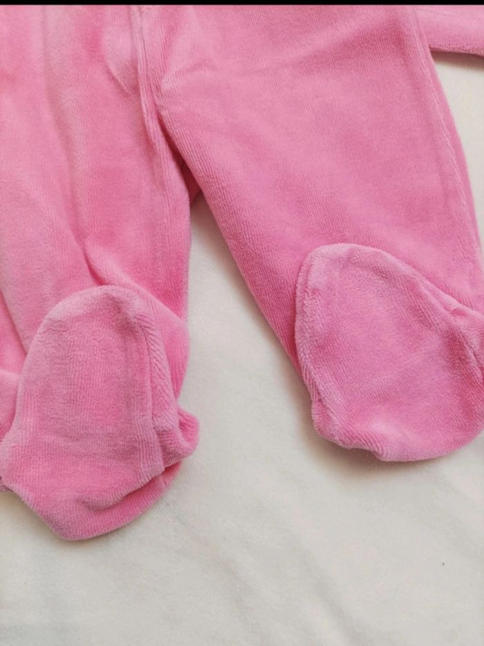 Pyjama deux pièces velours licornes Orchestra fille 6 mois - photo numéro 3