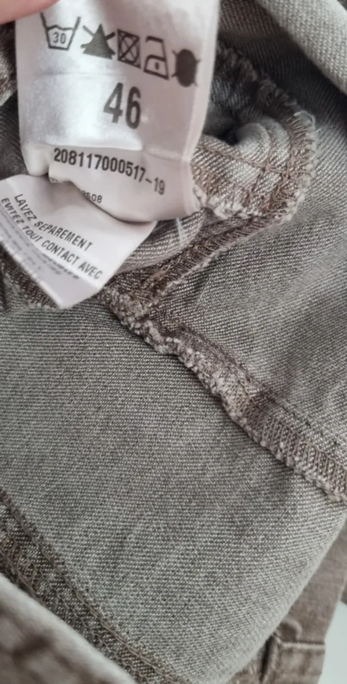 Veste en jean taupe beige burton 38 - photo numéro 4