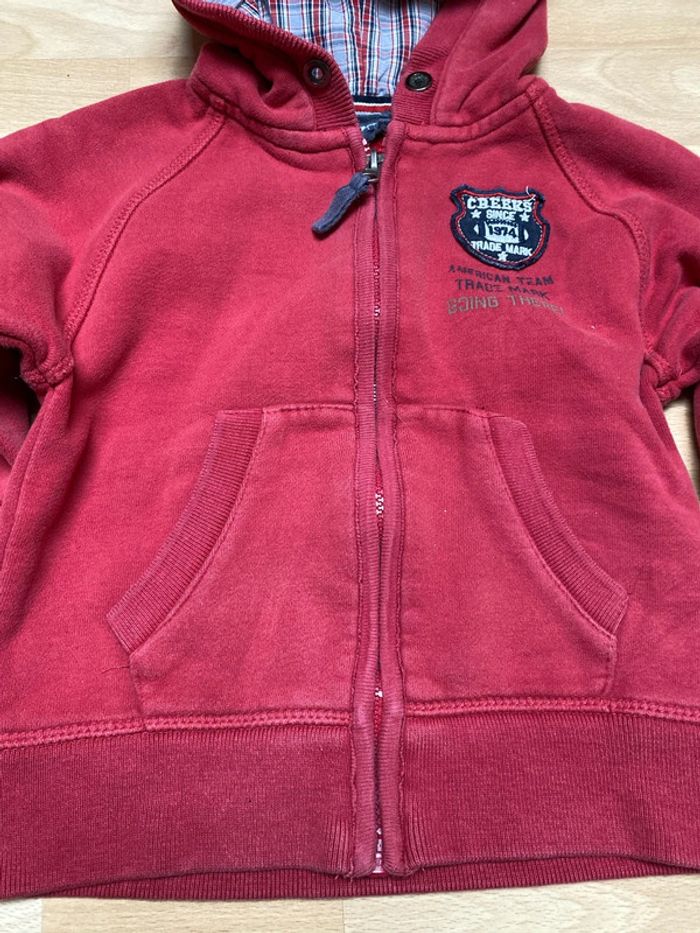 Blouson zippé rouge 3 ans Creeks - photo numéro 2