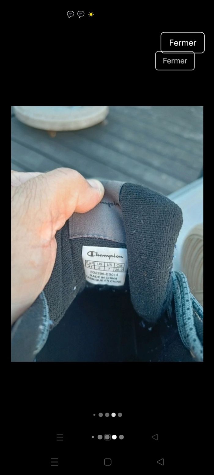 Chaussures hautes champion en très bon état taille 41 - photo numéro 7