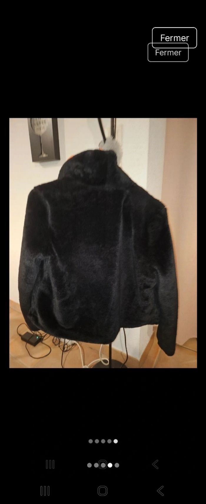 Manteau en fourure noir - photo numéro 4