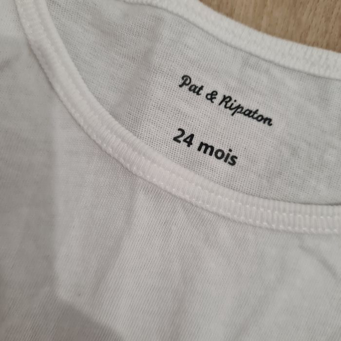 T-shirt débardeur bébé 24 mois pat et ripaton - photo numéro 2