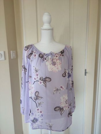 Blouse lilas fleurie S/M Jade&Me