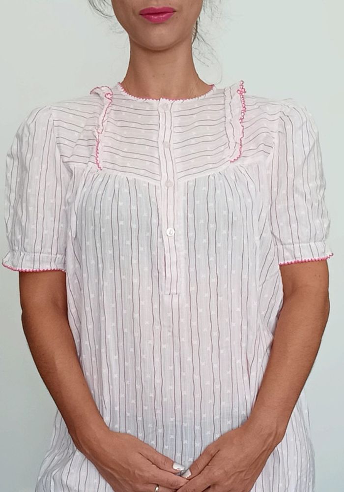 Chemise de nuit rayee vintage - photo numéro 3