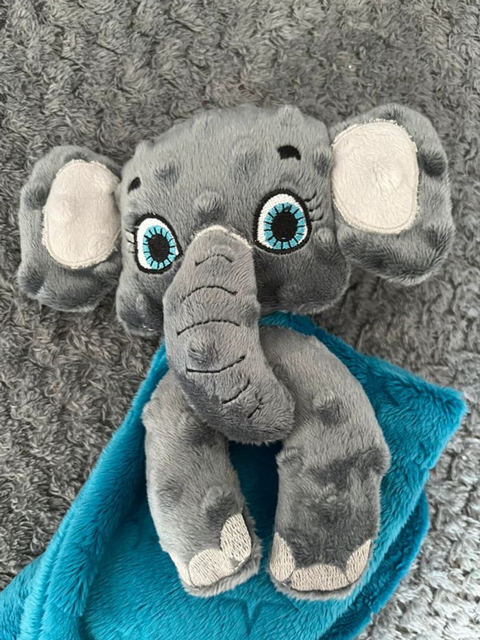 Doudou éléphant fait main neuf - photo numéro 4