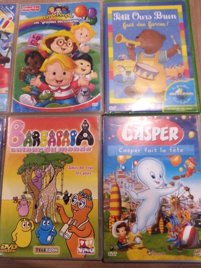 lot 8 dvd dessin animé casimir le manège enchanté oui oui petit ours brun ect - photo numéro 3