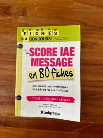 Livre le Score IAE en 80 fiches