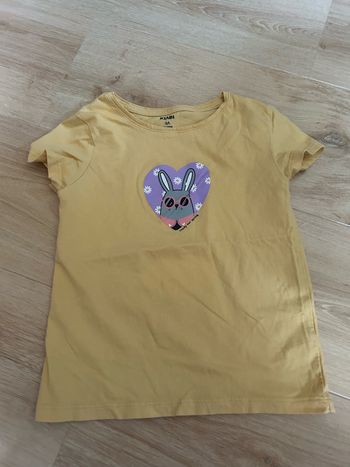 T-shirt fille jaune