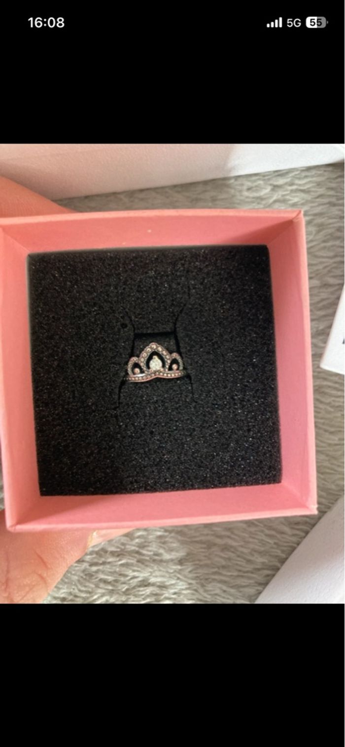 Bague pandora tiare perlée royale argent - taille 50 - photo numéro 2