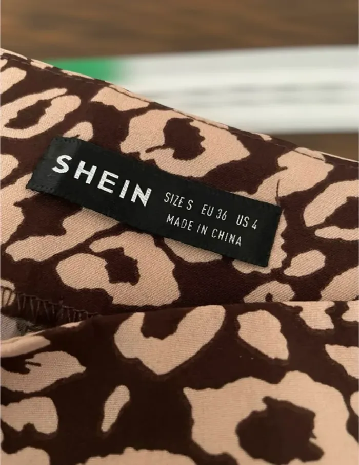 Jupe longue à motif taille haute avec fente - photo numéro 5