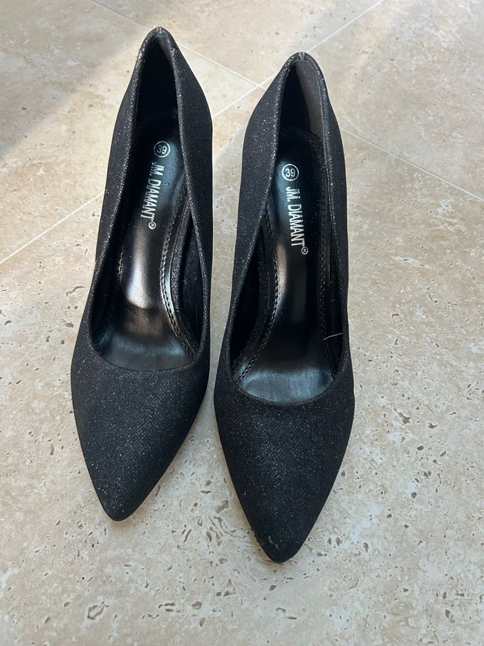 Escarpins noir pailletée - photo numéro 2