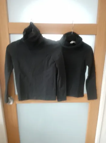 Lot de 2 t-shirts manches longues à col roulé - Fille 6 ans