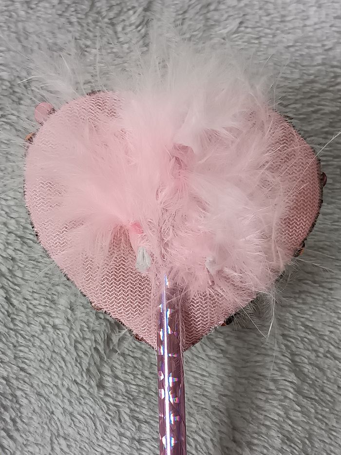 Crayon coeur sequin rose - photo numéro 4