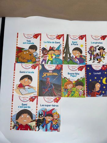 Lot de 10 livres + 1 livret de Sami et Julie Niveau 1 début de CP