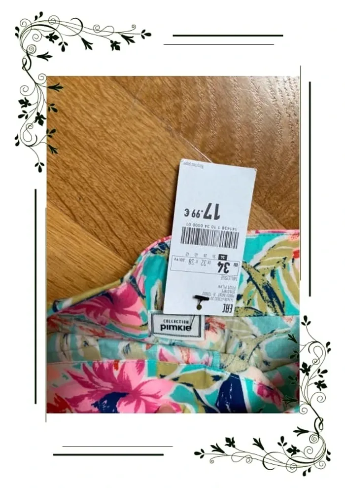 Short Pimkie fleuri taille 34 neuf - photo numéro 3