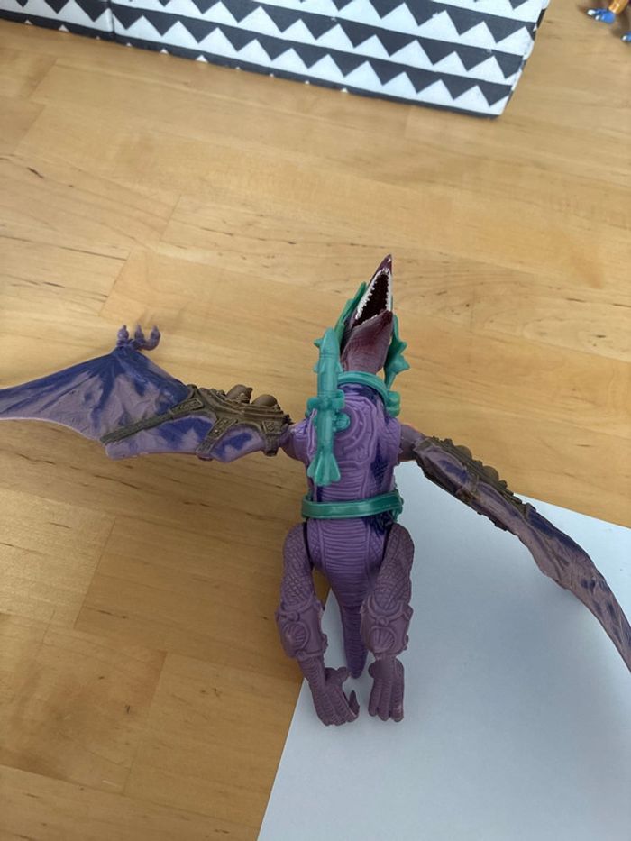 Vintage Chap Mei Beast Raider Pterodactyl Dinosaur Action Figure Purple - photo numéro 7