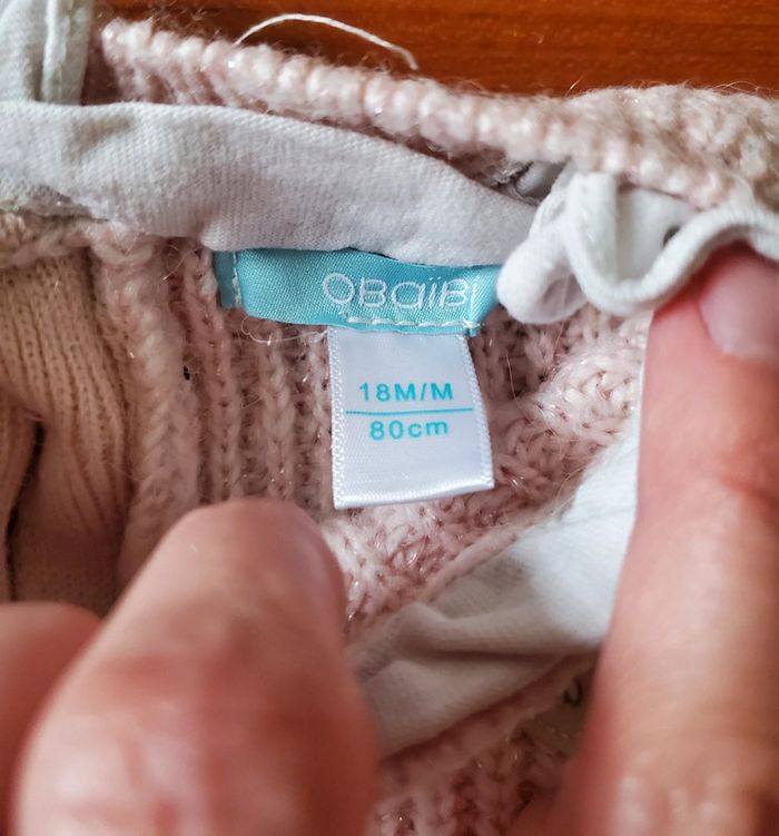 Pull effet gilet chemise 18mois - photo numéro 3