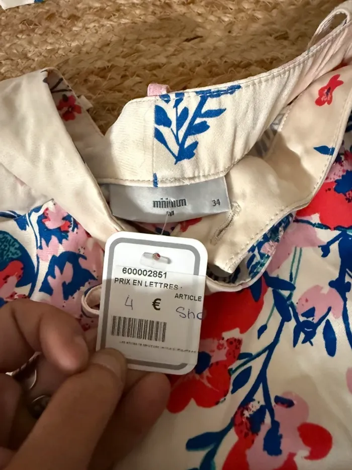 Shorts fleuris Minimum - Taille 34 - Avec ceinture assortie - photo numéro 2