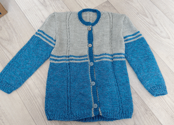 Gilet laine fait main 10 ans