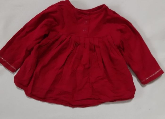 Tee-shirt manches longues / blouse rouge bordeaux fille - tape à l'Œil - 9 mois - photo numéro 5