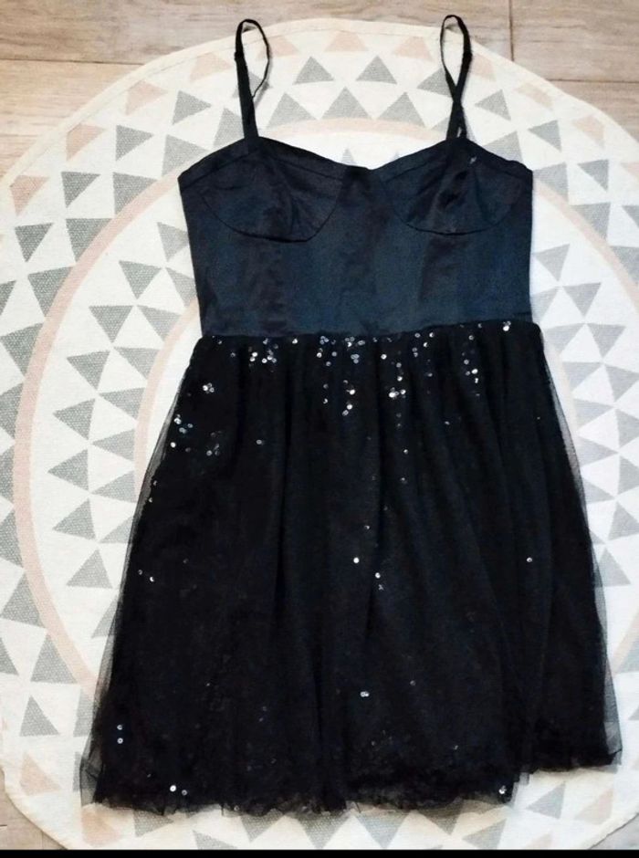 Robe bustier soirée sequins - NafNaf Vintage - 42 = 40 actuel - Neuve - photo numéro 5